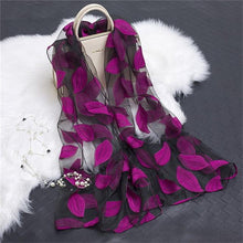 Load image into Gallery viewer, Beach Organza Gauze Lace Hollow Scarf