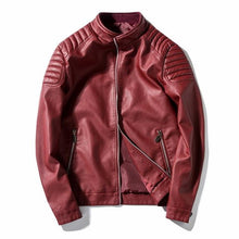 Load image into Gallery viewer, Spring Autumn Biker Leather Jacket Men