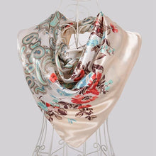 Load image into Gallery viewer, Elegent Women Large Square Silk Scarf