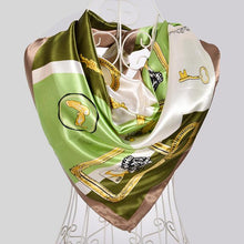 Load image into Gallery viewer, Elegent Women Large Square Silk Scarf