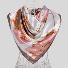 Load image into Gallery viewer, Elegent Women Large Square Silk Scarf