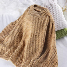 Load image into Gallery viewer, Chenille Lantern Sleeve Solid Sweater