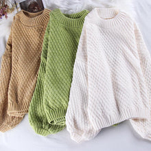 Load image into Gallery viewer, Chenille Lantern Sleeve Solid Sweater