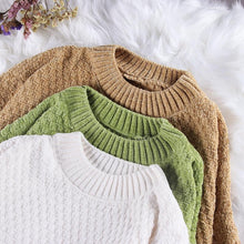 Load image into Gallery viewer, Chenille Lantern Sleeve Solid Sweater