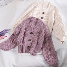 Load image into Gallery viewer, Women's Knit Cardigan Sweater