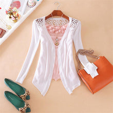 Load image into Gallery viewer, Long Back Lace Cardigan Sweater