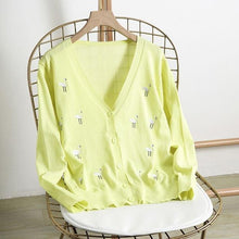 Load image into Gallery viewer, Loose Embroidery Crane Sweater