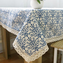 Load image into Gallery viewer, Retro Linen Cotton Tablecloth Washable