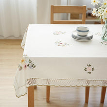 Load image into Gallery viewer, Tablecloth White Hollow Lace Cotton Linen