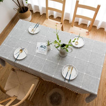 Load image into Gallery viewer, Dot Plaid Decorative Table Cloth