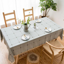 Load image into Gallery viewer, Dot Plaid Decorative Table Cloth