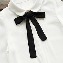Load image into Gallery viewer, Tie White Blouses Chiffon Casual Shirt
