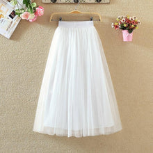 Load image into Gallery viewer, Elastic High Waist Tulle Mesh Skirt

