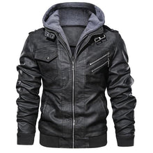 Load image into Gallery viewer, Brand Oblique Zipper Motorcycle Leather Jacket
