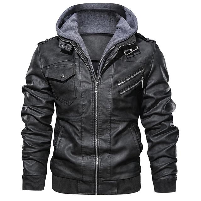 Brand Oblique Zipper Motorcycle Leather Jacket