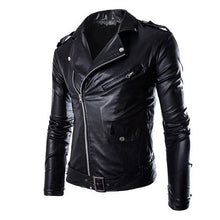 Load image into Gallery viewer, Leather Jacket Men Autumn Motorcycle
