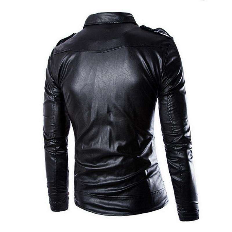 Leather Jacket Men Autumn Motorcycle