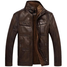 Load image into Gallery viewer, Mens Classic Leather Jacket Men Coats
