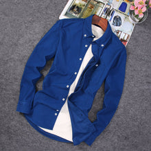 Load image into Gallery viewer, Men&#39;s Corduroy Stand Collar Shirts
