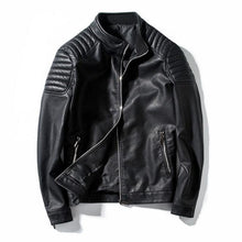 Load image into Gallery viewer, Spring Autumn Biker Leather Jacket Men
