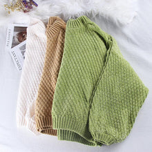 Load image into Gallery viewer, Chenille Lantern Sleeve Solid Sweater
