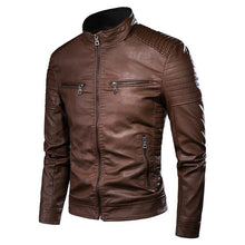 Load image into Gallery viewer, Men Leather Jacket Autumn New Motorcycle
