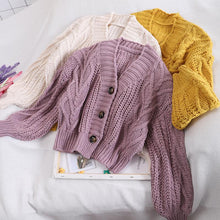 Load image into Gallery viewer, Women&#39;s Knit Cardigan Sweater
