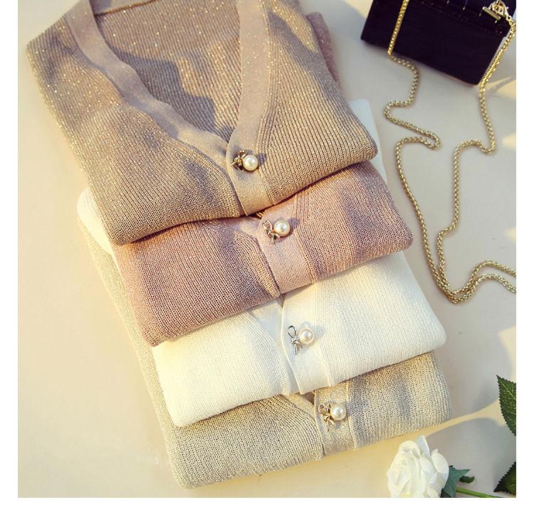 V Neck Sueter Mujer Buttons Sweater