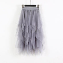 Load image into Gallery viewer, Women Irregular Hem Mesh Tutu Skirt
