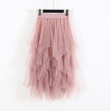 Load image into Gallery viewer, Women Irregular Hem Mesh Tutu Skirt
