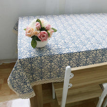 Load image into Gallery viewer, Retro Linen Cotton Tablecloth  Washable
