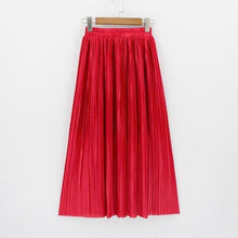 Load image into Gallery viewer, High Waist Pleated Maxi Skirt

