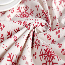 Load image into Gallery viewer, Red Snowflakes Christmas Table Cloth
