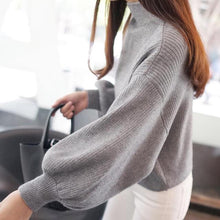 Load image into Gallery viewer, Lantern Sleeve Loose Knitted Sweater

