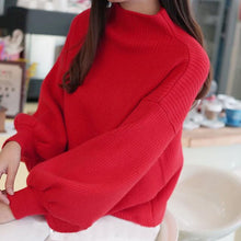 Load image into Gallery viewer, Lantern Sleeve Loose Knitted Sweater

