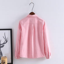 Load image into Gallery viewer, Long Sleeve Oxford White Blue Shirt
