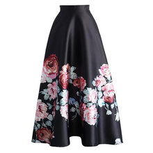 Load image into Gallery viewer, Long Flower Pleated Vintage Skirts
