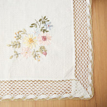 Load image into Gallery viewer, Tablecloth White Hollow Lace Cotton Linen
