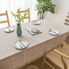 Load image into Gallery viewer, Dot Plaid Decorative Table Cloth
