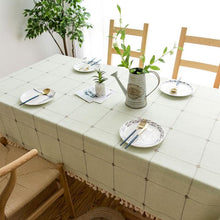 Load image into Gallery viewer, Dot Plaid Decorative Table Cloth

